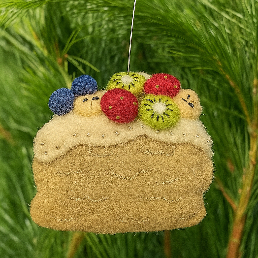 NZ Wool Pavlova topped with fruit