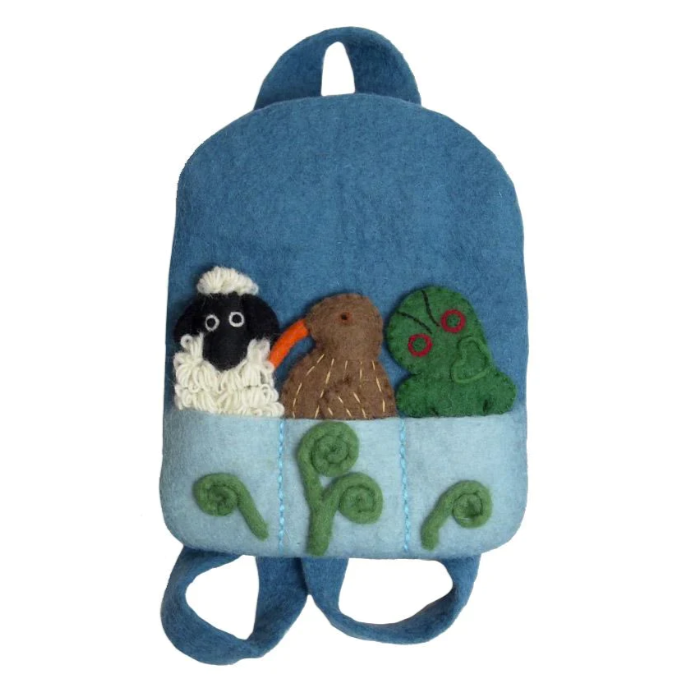 Blue Backpack - Finger Puppets