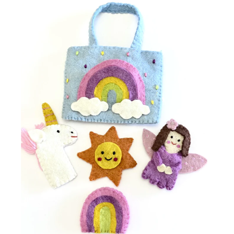 Rainbow Finger Puppet Playbag