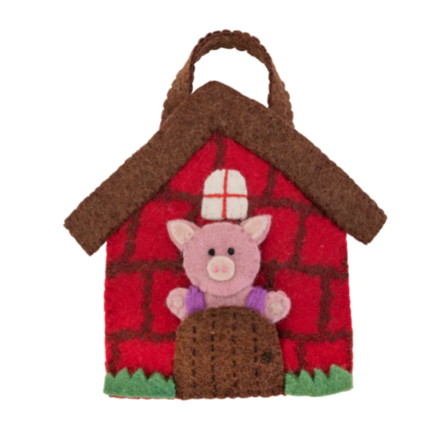 Three Little Pigs Finger Puppet Playbag