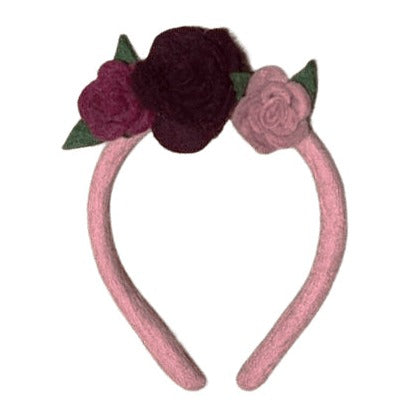 Flower Headband - Dark Pink
