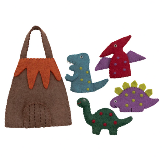 Dinosaur Finger Puppet Playbag