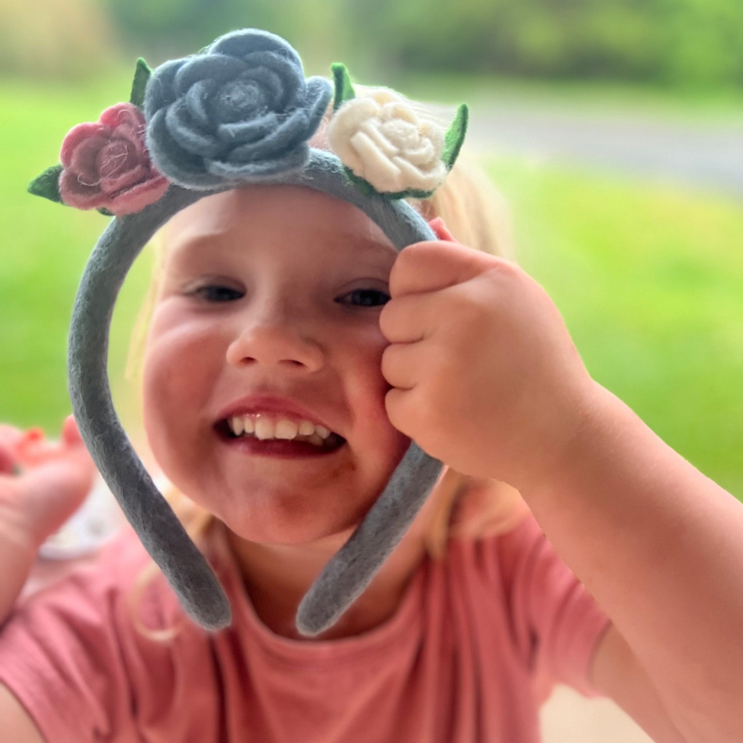 Flower Headband - Blue