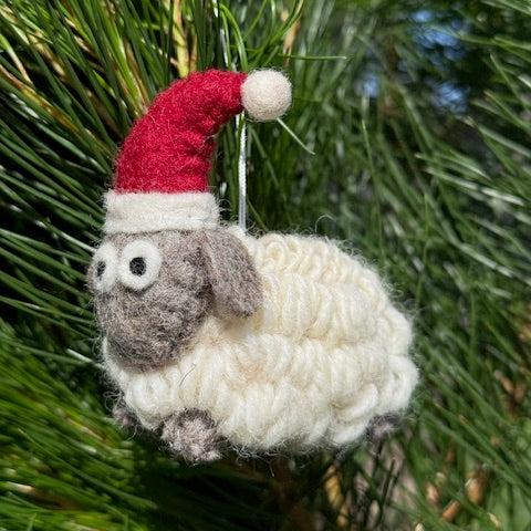 NZ Wool Sheep decoration – White